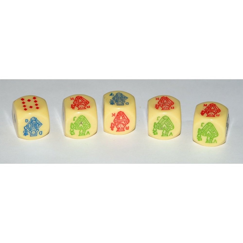 Vintage Poker or game board Dice Qty: (5) Bakelite-?